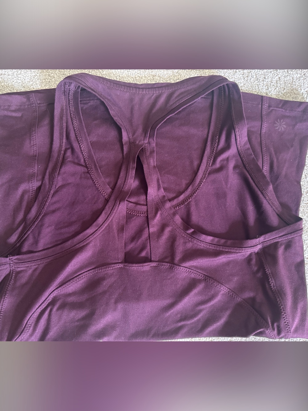 Athleta Deep Plum Racerback Performance Tank - Picture 2 of 2